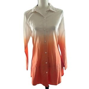 Tommy Bahama Orange & White Ombré beach cover up in Medium
